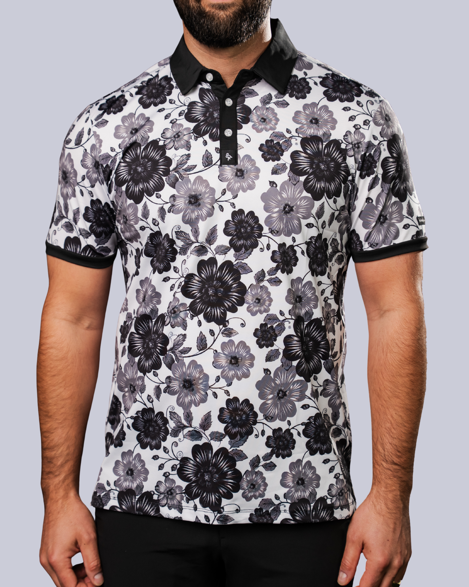 Black Flowers 2.0 - Men's Polo – Byrd Gang