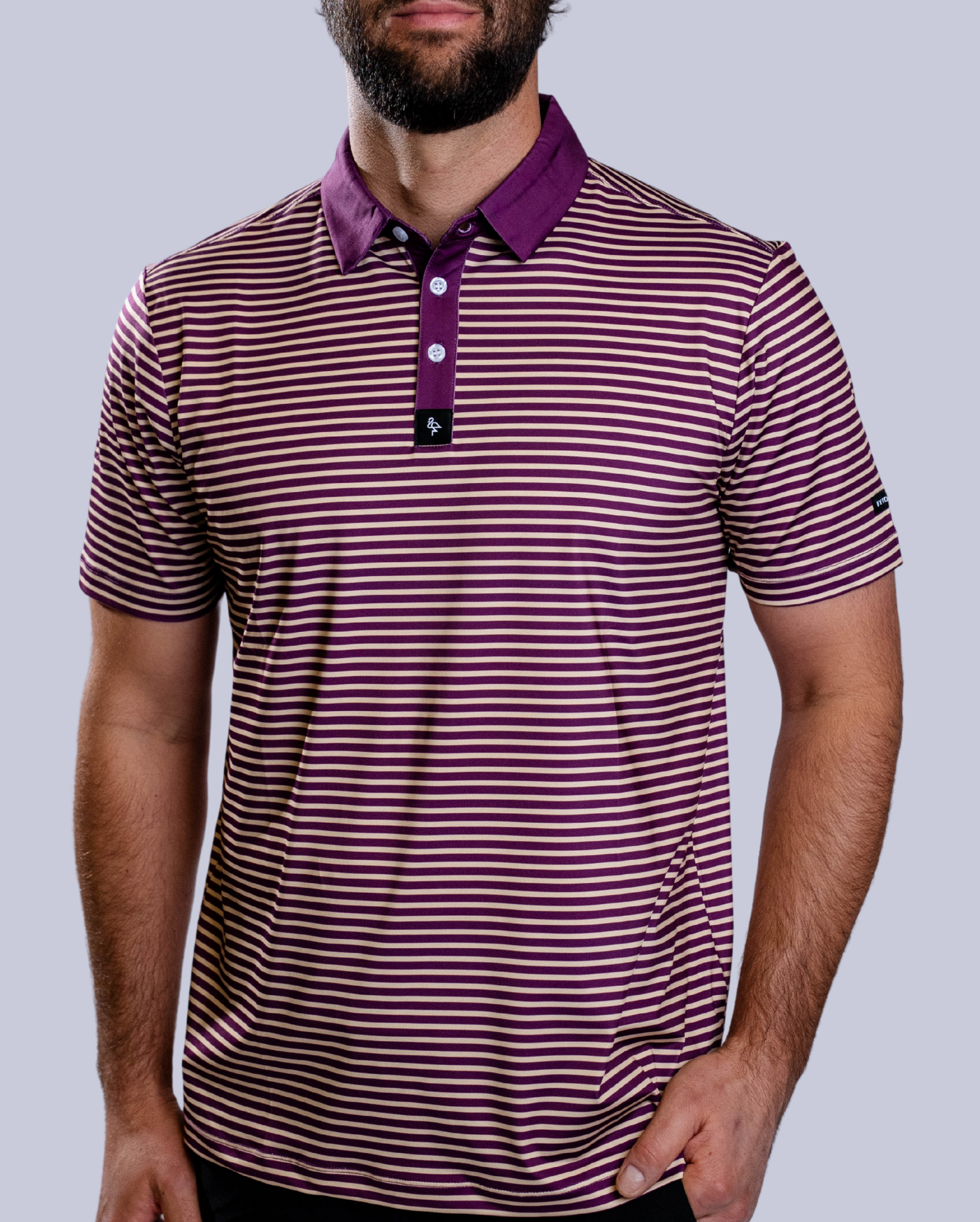 Tight Stripes - Purple/Cream