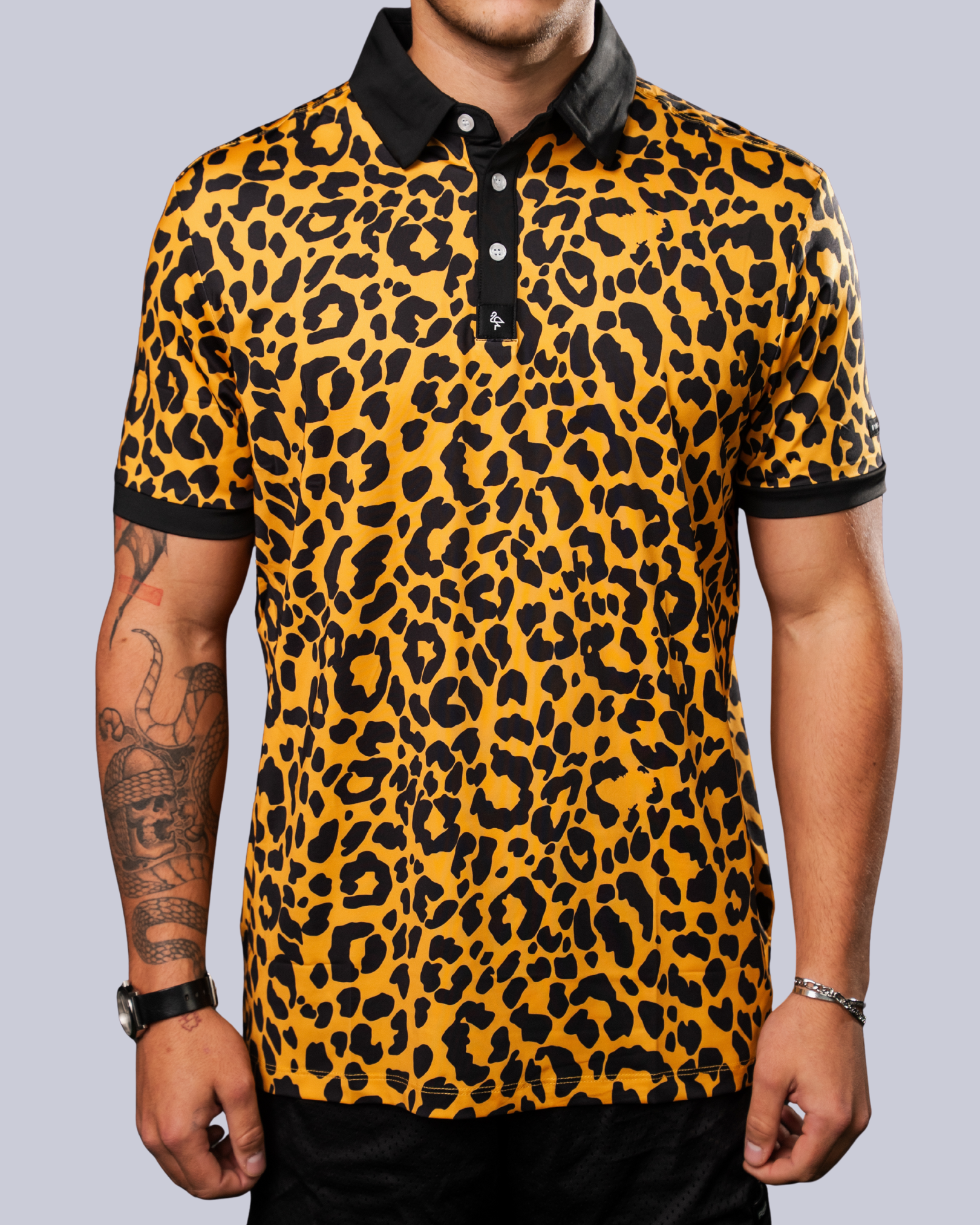 Leopard - Yellow - Men's Polo – Byrd Gang Leopard - Yellow - Men's Polo – Byrd Gang