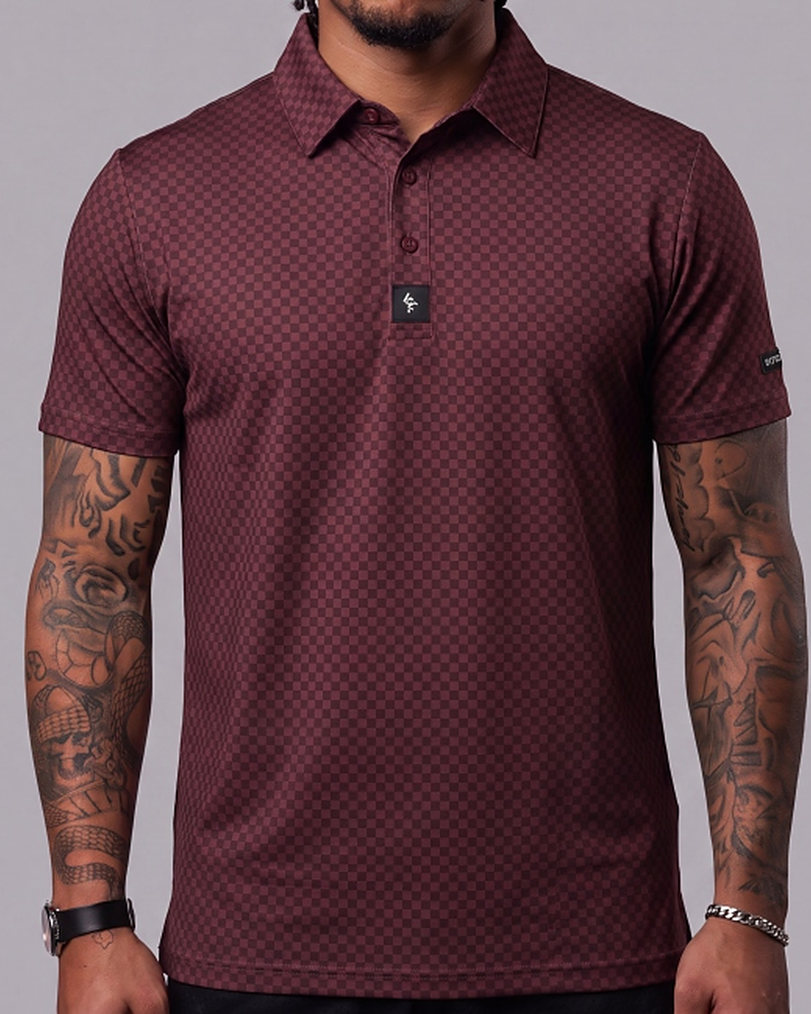 Check - Burgundy