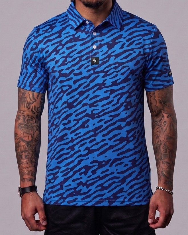 Model wearing the Byrd Gang Savanna - Cobalt