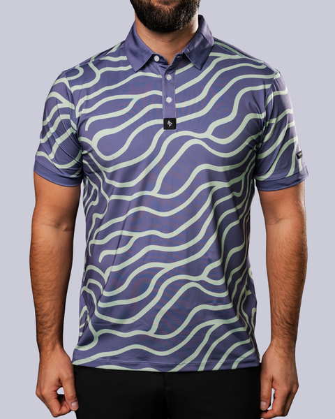 Groovin - Mint/Purple - Men's Polo – Byrd Gang