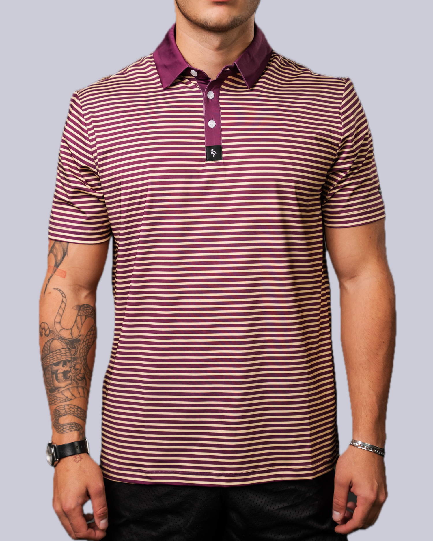 Tight Stripes - Purple/Cream