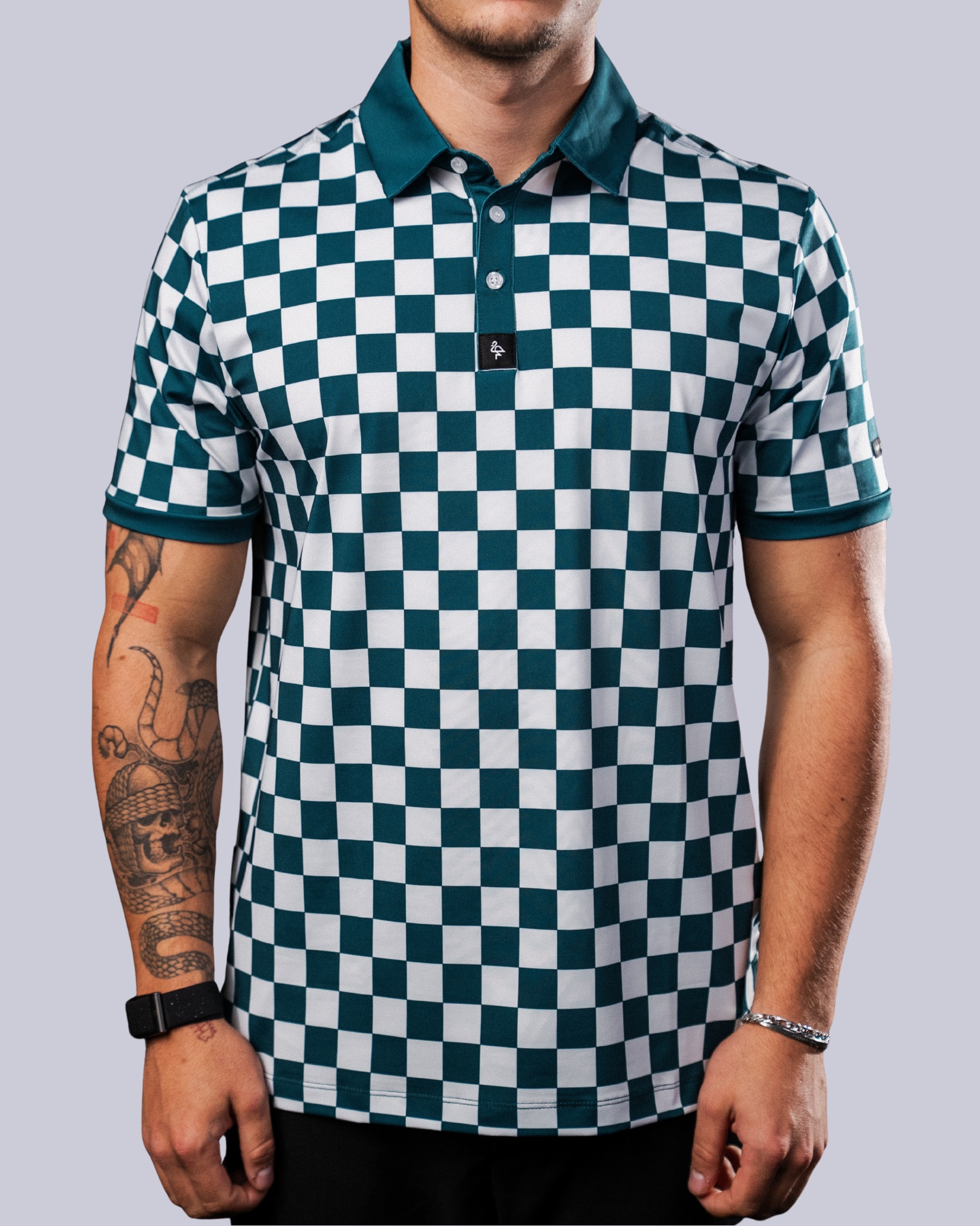 Small Checkers - Green/White