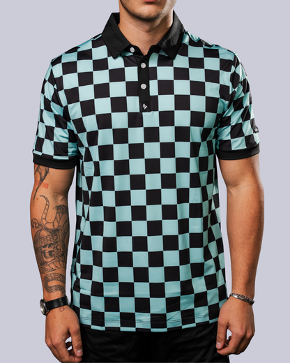 Checkered - Teal/Black