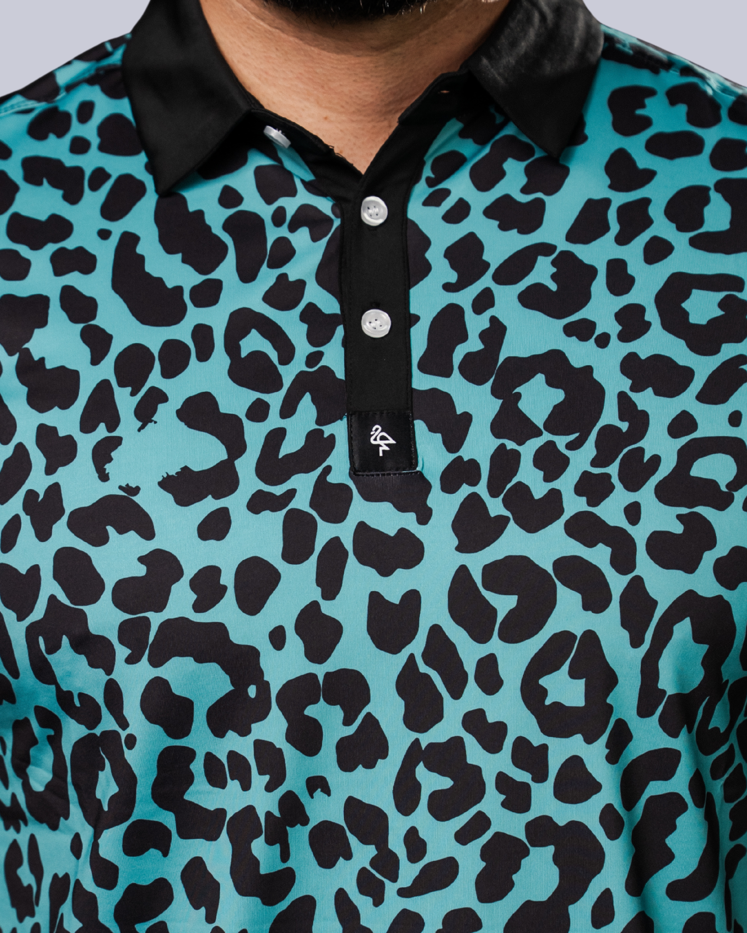 Leopard - Teal - Men's Polo – Byrd Gang Leopard - Teal - Men's Polo – Byrd Gang