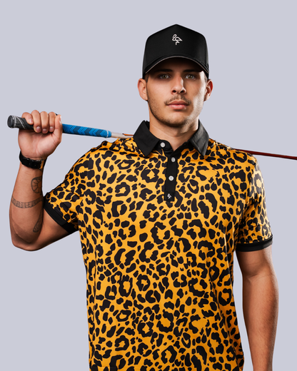 Leopard - Yellow - Men's Polo – Byrd Gang Leopard - Yellow - Men's Polo – Byrd Gang