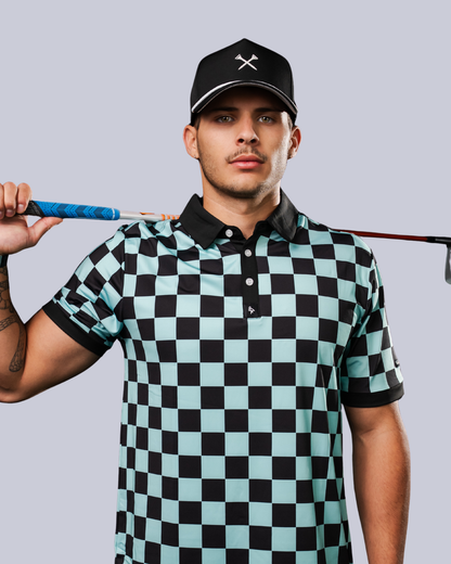 Checkered - Teal/Black