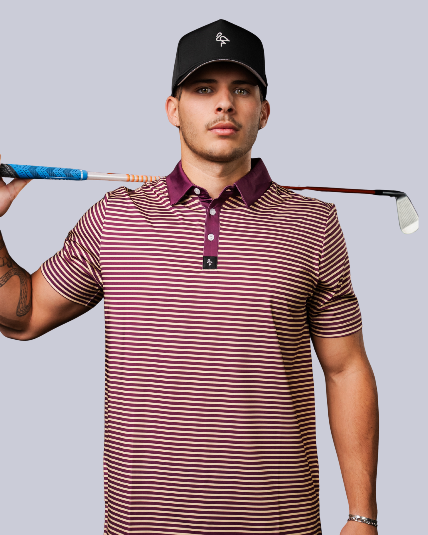 Tight Stripes - Purple/Cream