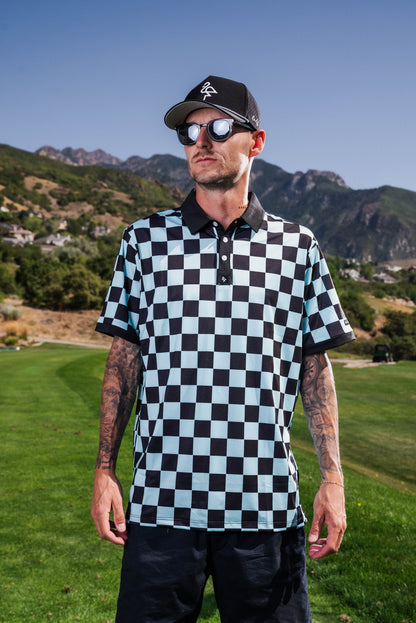 Checkered - Teal/Black