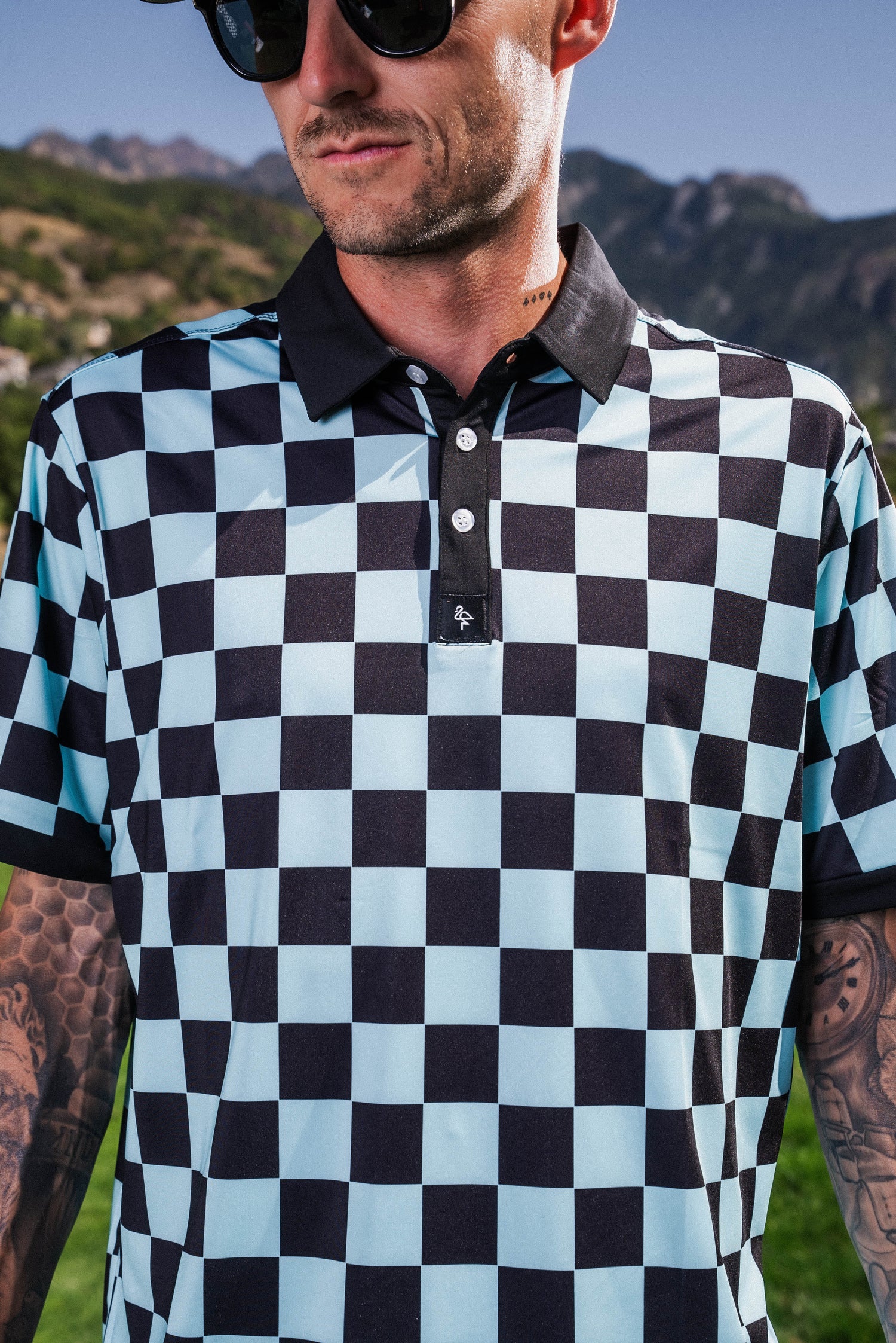 Checkered - Teal/Black