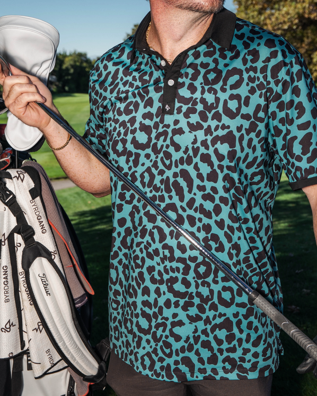 Leopard - Teal - Men's Polo – Byrd Gang Leopard - Teal - Men's Polo – Byrd Gang